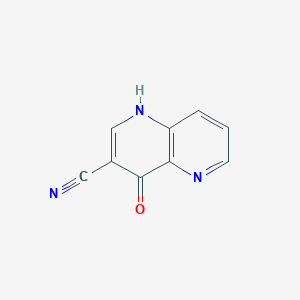molecular formula C9H5N3O B8787382 4-Hydroxy-1,5-naphthyridine-3-carbonitrile 