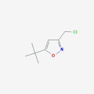 molecular formula C8H12ClNO B8787399 5-(tert-Butyl)-3-(chloromethyl)isoxazole 