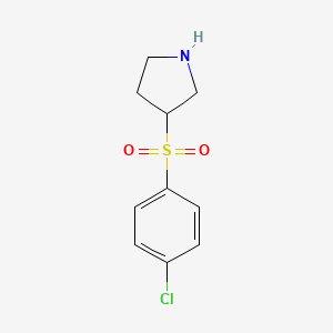 molecular formula C10H12ClNO2S B8787407 3-[(4-Chlorophenyl)sulfonyl]pyrrolidine 