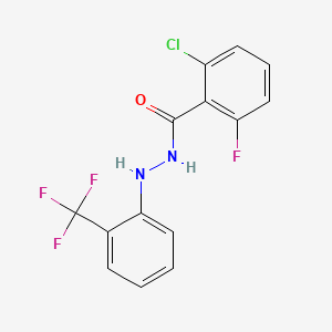 2-chloro-6-fluoro-N'-[2-(trifluoromethyl)phenyl]benzohydrazide