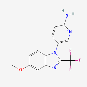 5-(2-(Trifluoromethyl)-5-methoxy-1H-benzo[D]imidazol-1-YL)pyridin-2-amine