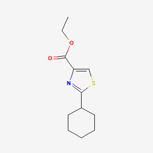 molecular formula C12H17NO2S B8787540 Ethyl 2-cyclohexylthiazole-4-carboxylate CAS No. 923605-07-6