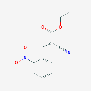 molecular formula C12H10N2O4 B8787746 Ethyl 2-cyano-3-(2-nitrophenyl)prop-2-enoate 