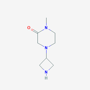 molecular formula C8H15N3O B8787763 4-(azetidin-3-yl)-1-methylpiperazin-2-one 