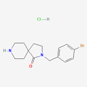 molecular formula C15H20BrClN2O B8787799 2-[(4-bromophenyl)methyl]-2,8-diazaspiro[4.5]decan-1-one;hydrochloride CAS No. 832710-56-2
