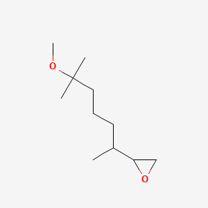 molecular formula C11H22O2 B8787827 (5-Methoxy-1,5-dimethylhexyl)oxirane CAS No. 40454-19-1