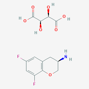 molecular formula C13H15F2NO7 B8787939 (R)-6,8-difluorochroman-3-amine (2R,3R)-2,3-dihydroxysuccinate 