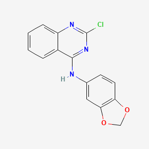 molecular formula C15H10ClN3O2 B8788014 N-(Benzo[d][1,3]dioxol-5-yl)-2-chloroquinazolin-4-amine CAS No. 827030-97-7