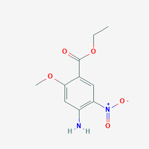 molecular formula C10H12N2O5 B8788151 Ethyl 4-amino-2-methoxy-5-nitrobenzoate 