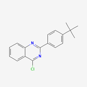 molecular formula C18H17ClN2 B8788231 Quinazoline, 4-chloro-2-[4-(1,1-dimethylethyl)phenyl]- CAS No. 59455-94-6