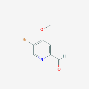molecular formula C7H6BrNO2 B8788246 5-Bromo-4-methoxypicolinaldehyde 