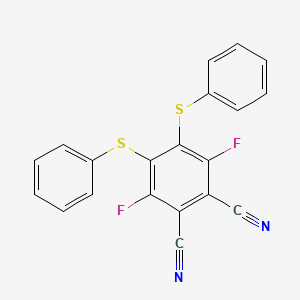 molecular formula C20H10F2N2S2 B8788258 3,6-Difluoro-4,5-bisphenylthiophthalonitrile CAS No. 25579-67-3