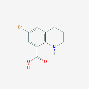 molecular formula C10H10BrNO2 B8788295 6-Bromo-1,2,3,4-tetrahydroquinoline-8-carboxylic acid 