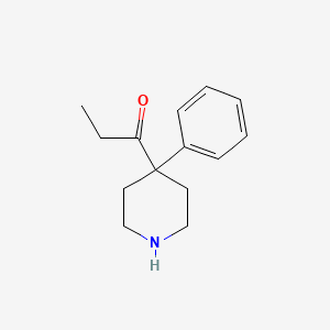 molecular formula C14H19NO B8788383 1-(4-Phenylpiperidin-4-yl)propan-1-one CAS No. 34798-79-3