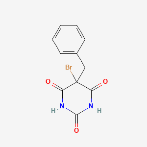 molecular formula C11H9BrN2O3 B8788392 5-Bromo-5-benzylbarbituric acid 