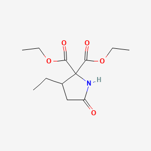 molecular formula C12H19NO5 B8788440 Diethyl 3-ethyl-5-oxo-2,2-pyrrolidinedicarboxylate CAS No. 2446-13-1