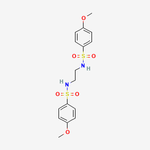 molecular formula C16H20N2O6S2 B8788467 4-METHOXY-N-[2-(4-METHOXYBENZENESULFONAMIDO)ETHYL]BENZENESULFONAMIDE 