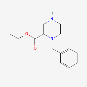 molecular formula C14H20N2O2 B8788558 Ethyl 1-benzylpiperazine-2-carboxylate CAS No. 134749-45-4