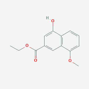 Ethyl 8-methoxy-4-hydroxynaphthalene-2-carboxylate