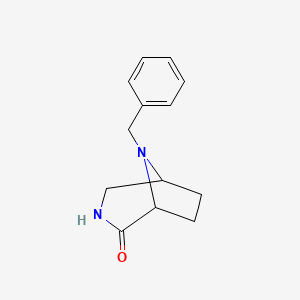 molecular formula C13H16N2O B8788672 8-Benzyl-3,8-diazabicyclo[3.2.1]octan-2-one CAS No. 824982-17-4