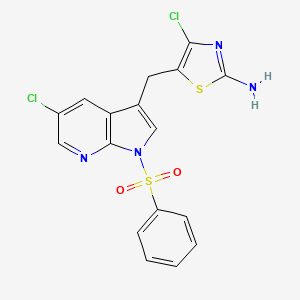 2-Thiazolamine, 4-chloro-5-[[5-chloro-1-(phenylsulfonyl)-1H-pyrrolo[2,3-b]pyridin-3-yl]methyl]-