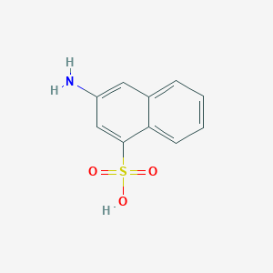 molecular formula C10H9NO3S B8788998 3-Aminonaphthalene-1-sulfonic acid CAS No. 573-64-8
