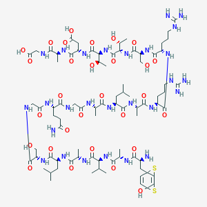 molecular formula C82H135N27O29S2 B008789 Hcg-beta (gly(88,90))82-101 CAS No. 105028-22-6