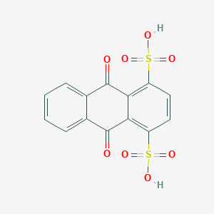 molecular formula C14H8O8S2 B087890 9,10-Dihydro-9,10-dioxo-1,4-anthracenedisulfonic acid CAS No. 14486-59-0