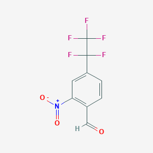 molecular formula C9H4F5NO3 B8789018 Benzaldehyde, 2-nitro-4-(1,1,2,2,2-pentafluoroethyl)- CAS No. 926927-43-7