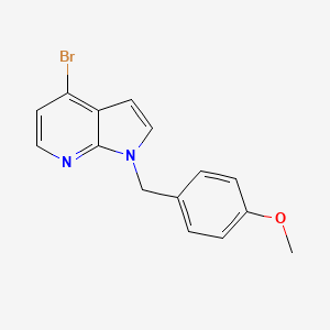 molecular formula C15H13BrN2O B8789025 1H-Pyrrolo[2,3-b]pyridine, 4-bromo-1-[(4-methoxyphenyl)methyl]- 