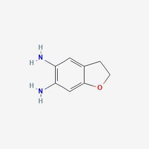 molecular formula C8H10N2O B8789031 2,3-Dihydrobenzofuran-5,6-diamine 
