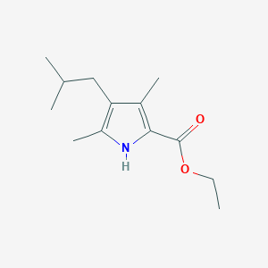 molecular formula C13H21NO2 B8789046 ethyl 4-isobutyl-3,5-dimethyl-1H-pyrrole-2-carboxylate 
