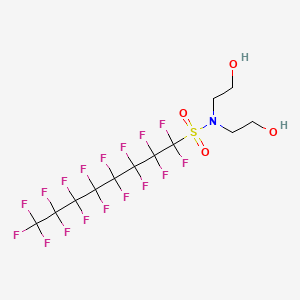 molecular formula C12H10F17NO4S B8789065 Heptadecafluoro-N,N-bis(2-hydroxyethyl)octanesulphonamide CAS No. 40630-61-3