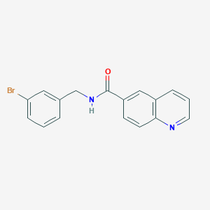 molecular formula C17H13BrN2O B8789122 N-[(3-bromophenyl)methyl]quinoline-6-carboxamide 