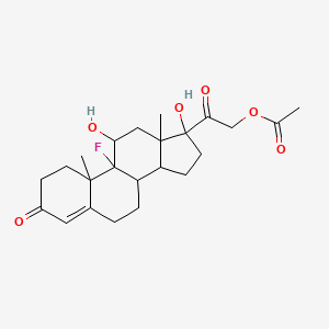 molecular formula C23H31FO6 B8789253 Pregn-4-ene-3,20-dione, 9alpha-fluoro-11,17alpha,21-trihydroxy-, 21-acetate 