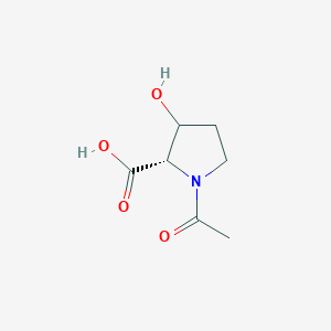molecular formula C7H11NO4 B8789280 (2S)-1-acetyl-3-hydroxypyrrolidine-2-carboxylic acid 