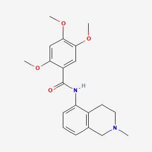 molecular formula C20H24N2O4 B8789298 Benzamide, N-(1,2,3,4-tetrahydro-2-methylisoquinolin-5-yl)-2,4,5-trimethoxy- CAS No. 37481-40-6