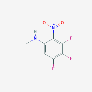 molecular formula C7H5F3N2O2 B8789306 N-Methyl-2-nitro-3,4,5-trifluoroaniline CAS No. 1346521-33-2