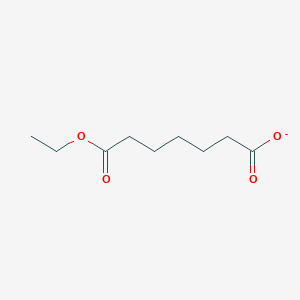 molecular formula C9H15O4- B8789333 Heptanedioic acid, monoethyl ester 