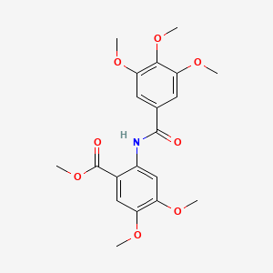 molecular formula C20H23NO8 B8789446 Methyl 4,5-dimethoxy-2-[(3,4,5-trimethoxybenzoyl)amino]benzoate CAS No. 72909-44-5