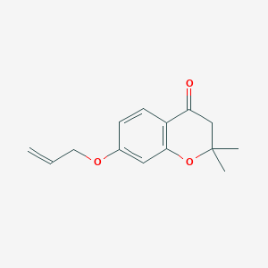 molecular formula C14H16O3 B8789537 7-Allyloxy-2,2-dimethyl-4-oxochroman CAS No. 100883-69-0