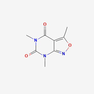 molecular formula C8H9N3O3 B8789539 3,5,7-Trimethylisoxazolo(3,4-d)pyrimidine-4,6(5H,7H)-dione CAS No. 65183-48-4