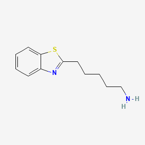 molecular formula C12H16N2S B8789553 2-Benzothiazolepentanamine CAS No. 39650-67-4