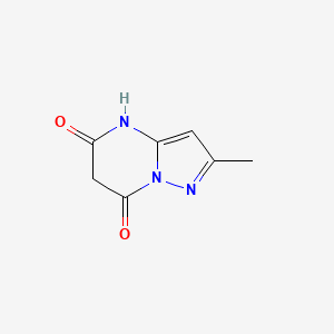 molecular formula C7H7N3O2 B8789617 2-methyl-4H,5H,6H,7H-pyrazolo[1,5-a]pyrimidine-5,7-dione 