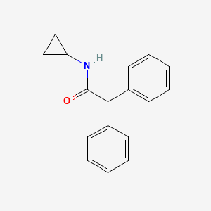 molecular formula C17H17NO B8789625 N-cyclopropyl-2,2-diphenylacetamide 
