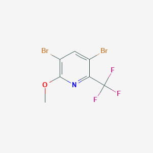 molecular formula C7H4Br2F3NO B8789668 3,5-Dibromo-2-methoxy-6-(trifluoromethyl)pyridine CAS No. 741737-01-9