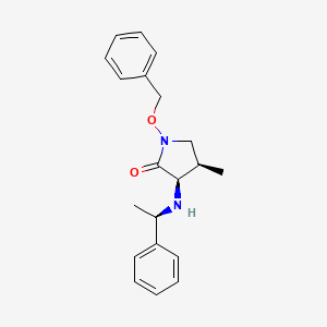 molecular formula C20H24N2O2 B8789675 (3R,4R)-1-(Benzyloxy)-4-methyl-3-[[(R)-1-phenylethyl]amino]-2-pyrrolidinone 