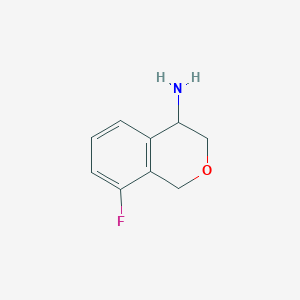 molecular formula C9H10FNO B8789709 8-Fluoroisochroman-4-amine 