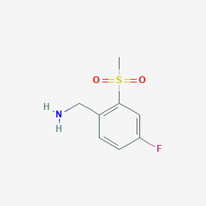 molecular formula C8H10FNO2S B8790030 4-Fluoro-2-(methylsulfonyl)benzylamine 