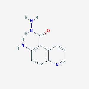 molecular formula C10H10N4O B8790060 6-Aminoquinoline-5-carbohydrazide CAS No. 220904-96-1
